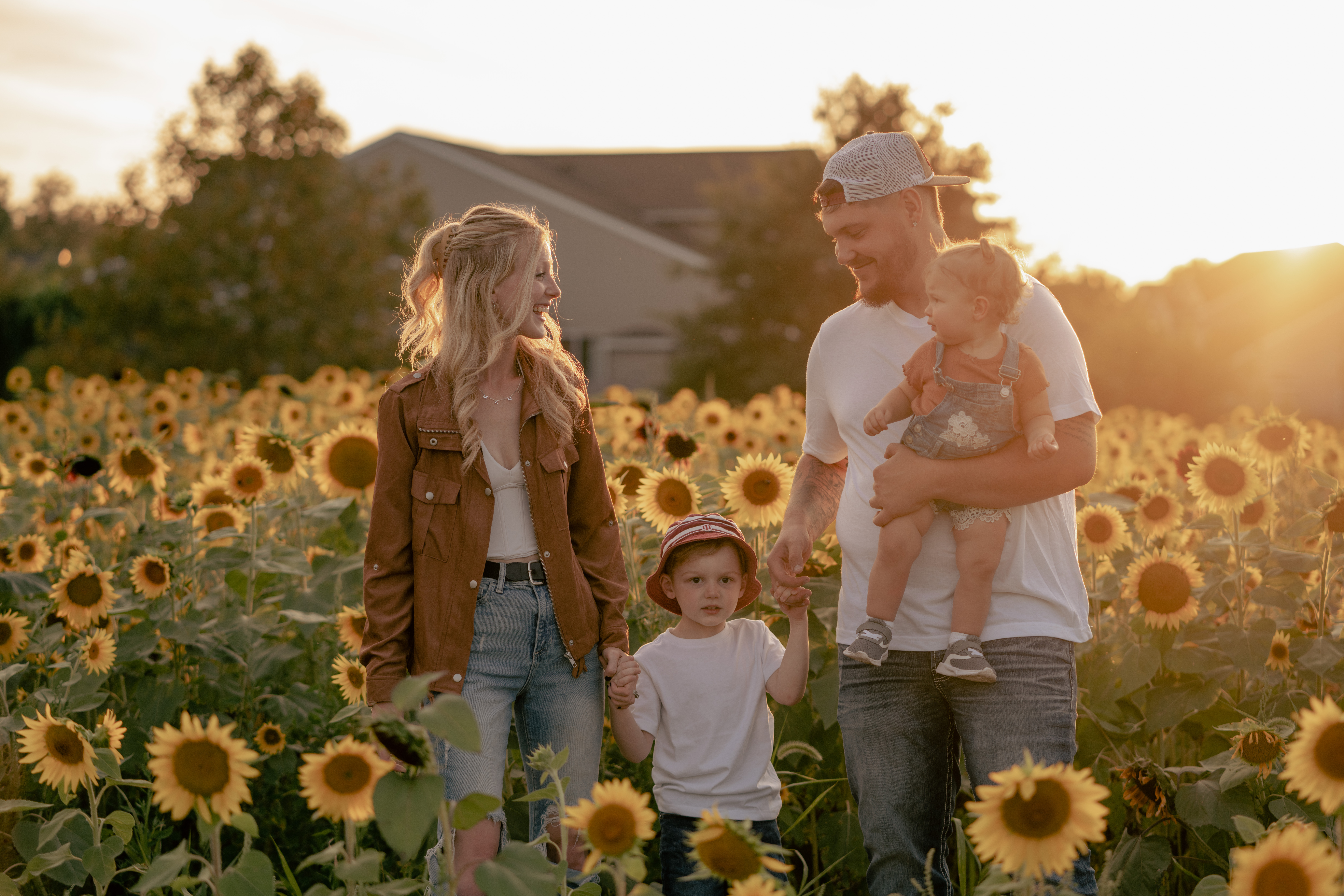 Jake + Angel | Sunflower Family Session